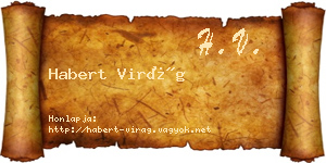 Habert Virág névjegykártya